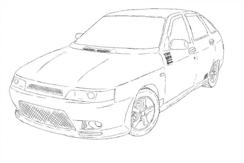 Coloring Machine. Category Lada. Tags:  machine.