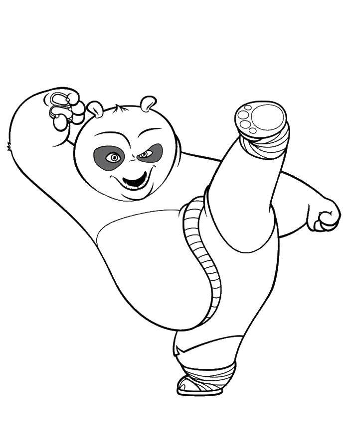 Coloring Panda makes an impact. Category kung fu Panda. Tags:  Panda.