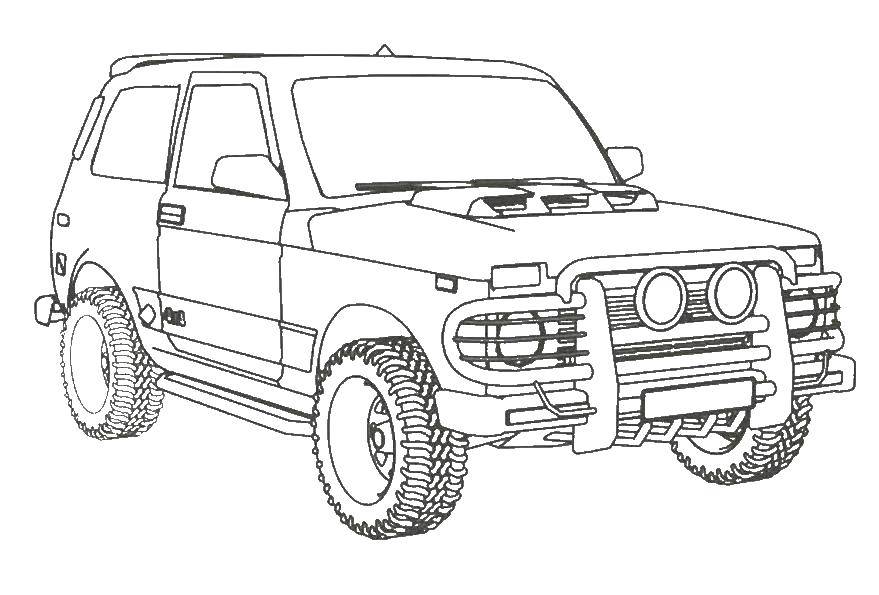 Coloring Jeep. Category Lada. Tags:  Jeep, car.