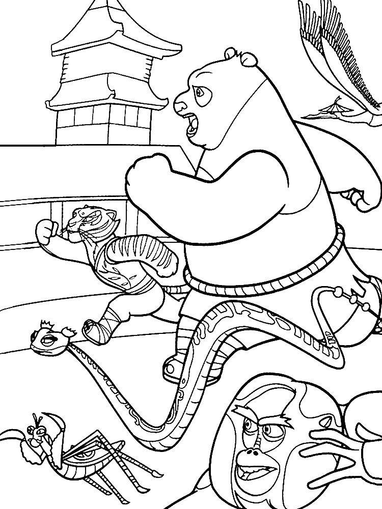Coloring Kung fu Panda and the furious five. Category kung fu Panda. Tags:  kung fu Panda, the furious five.