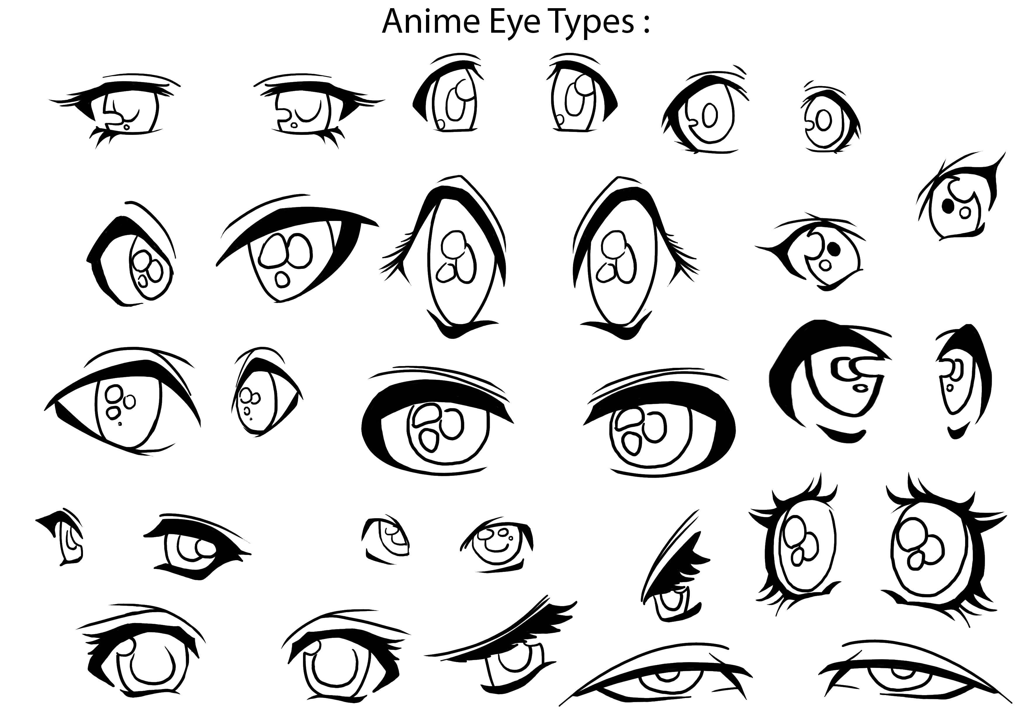 Online coloring pages Coloring page Eyes anime eyes, Download ...