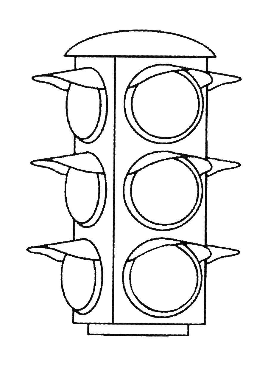 Coloring Traffic light. Category traffic light. Tags:  Traffic light.