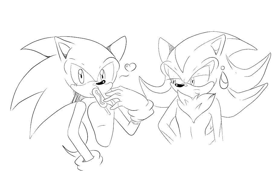Coloring Sonic the hedgehog and his friends. Category The character from the game. Tags:  sonic the hedgehog.