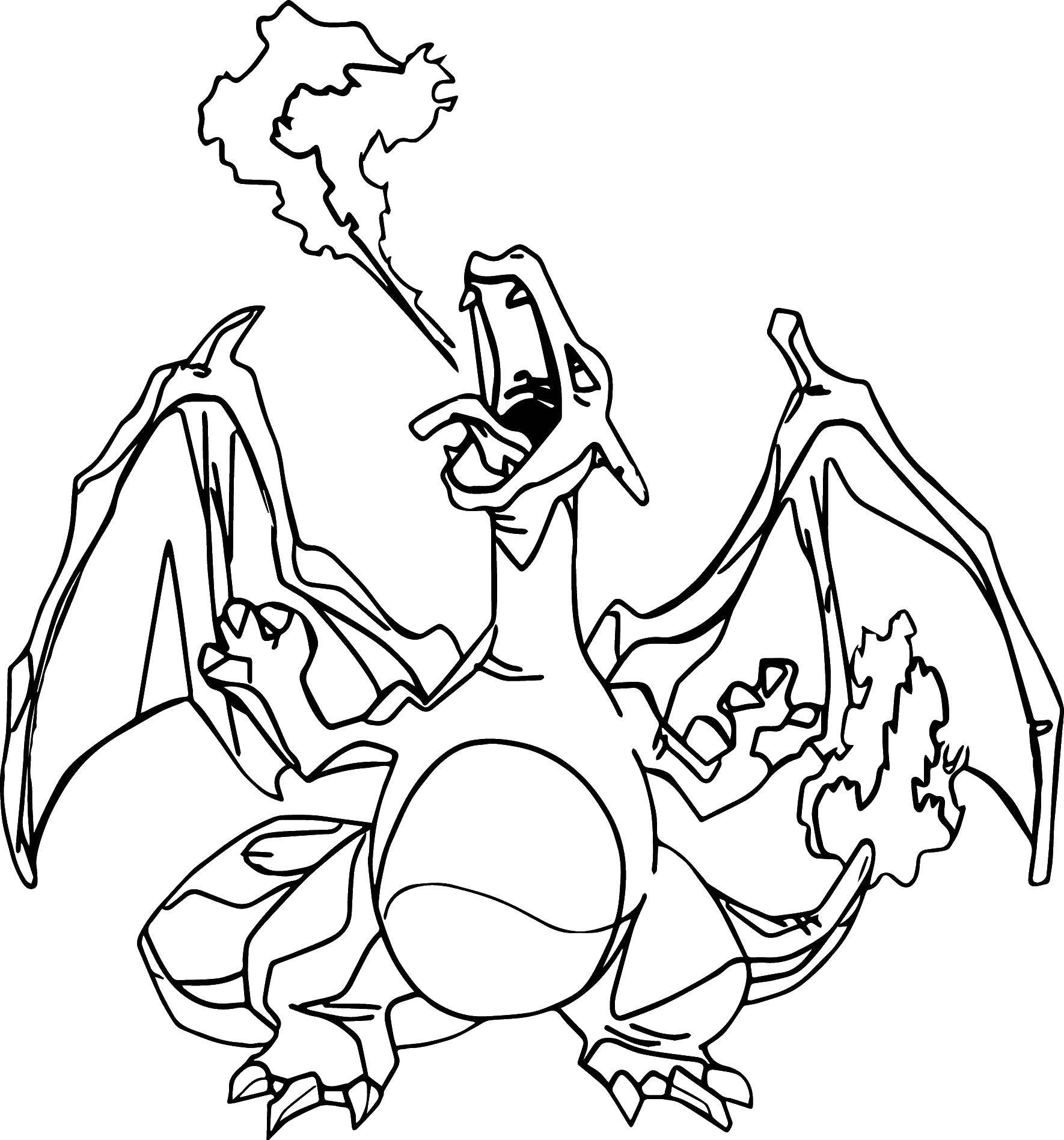 Coloring Fire-breathing dragon. Category Dragons. Tags:  the dragon.