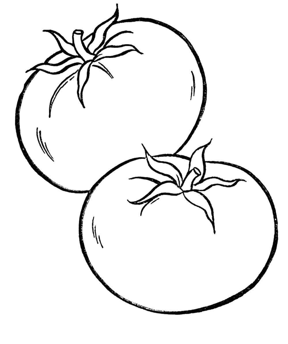 Название: Раскраска Томаты. Категория: Овощи. Теги: томаты, помидоры.
