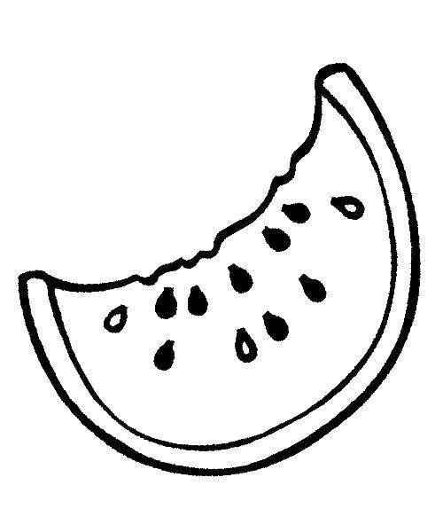 Coloring A slice of watermelon. Category berry. Tags:  watermelon, slice.