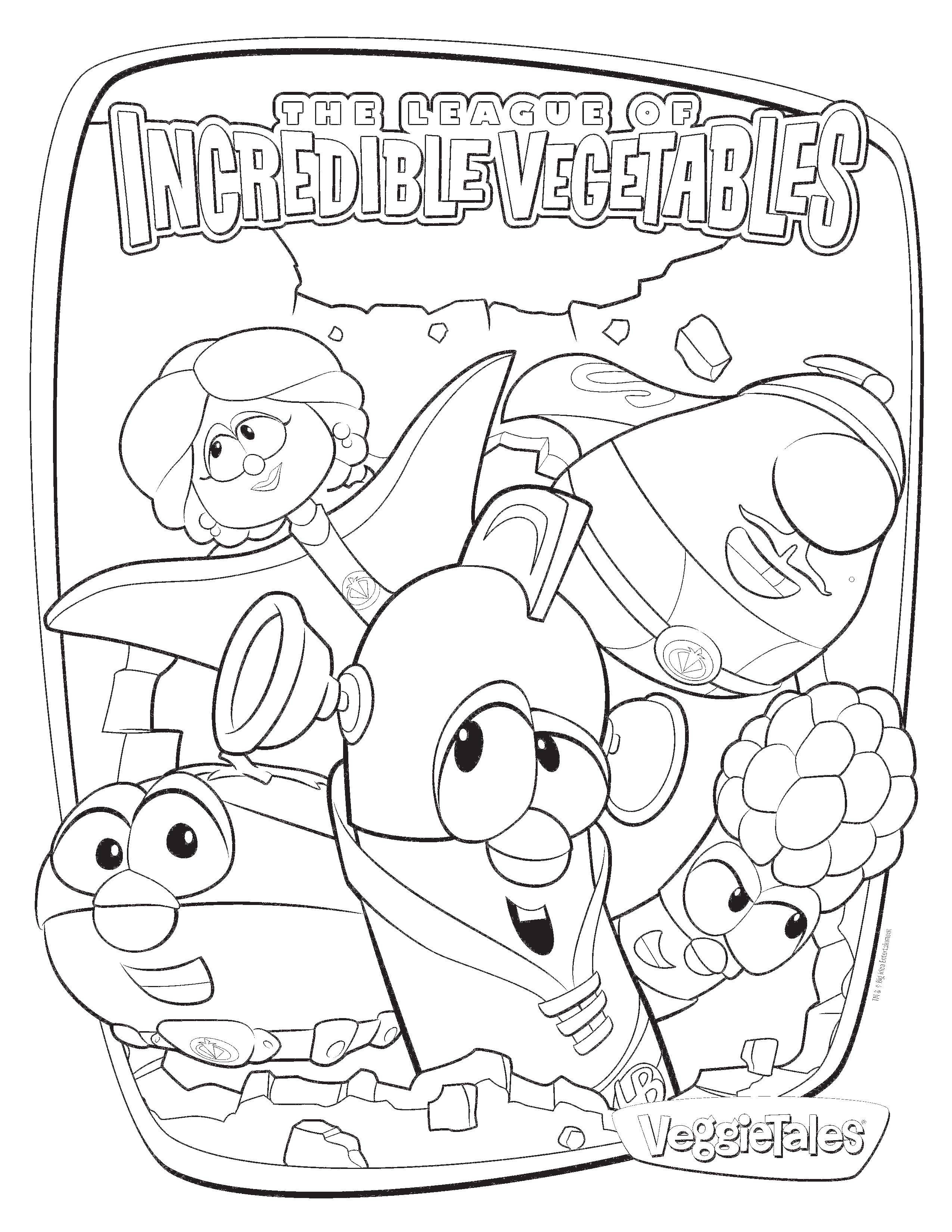 Coloring Incredible vegetables. Category cartoons. Tags:  vegetables, fruits.