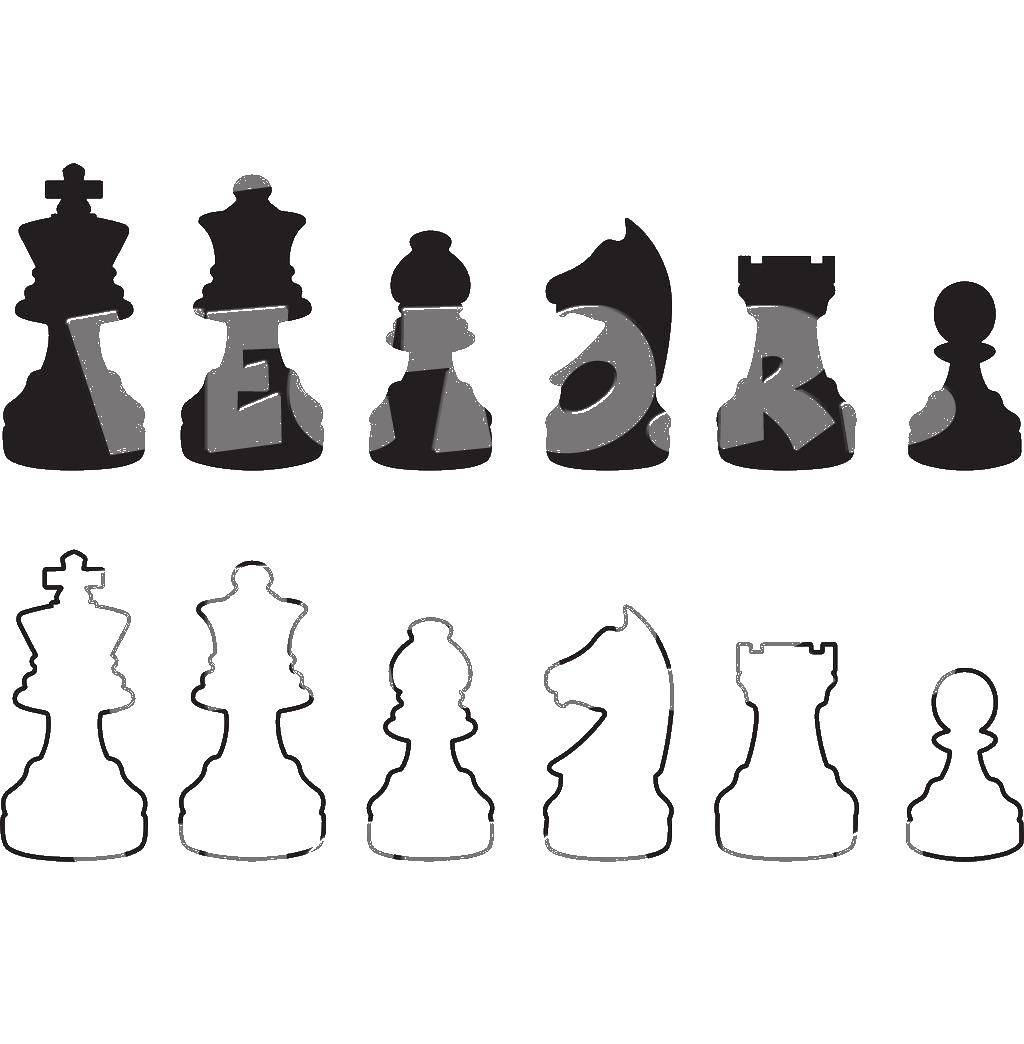 Название: Раскраска Шахматные фигуры. Категория: шахматные фигуры. Теги: шахматные фигуры.