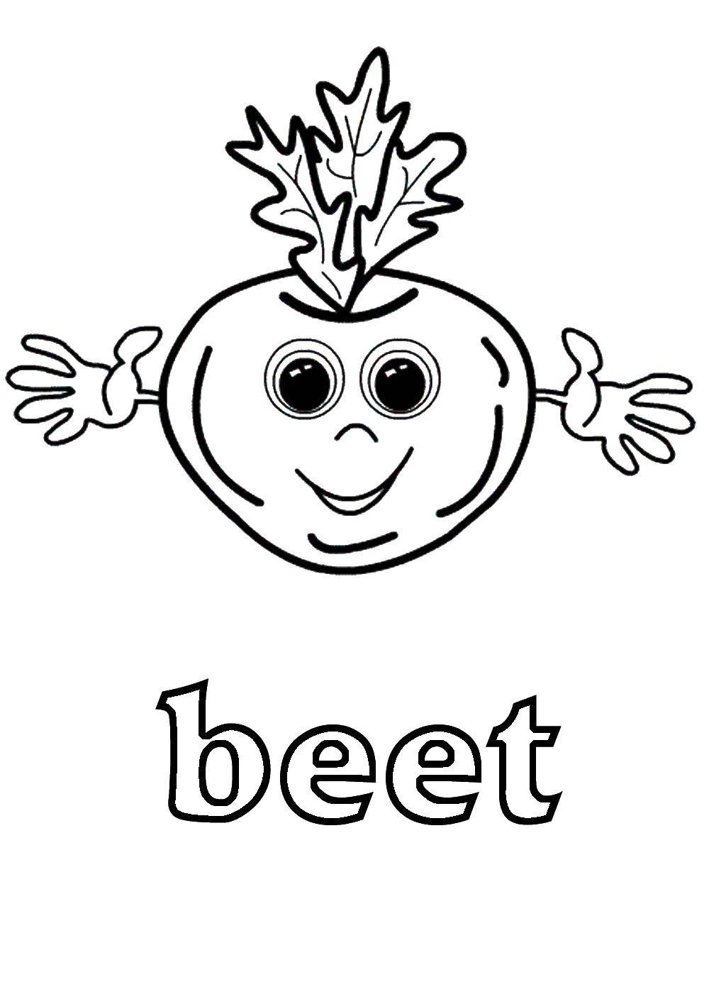 Coloring Beets. Category English words. Tags:  beets, English words.