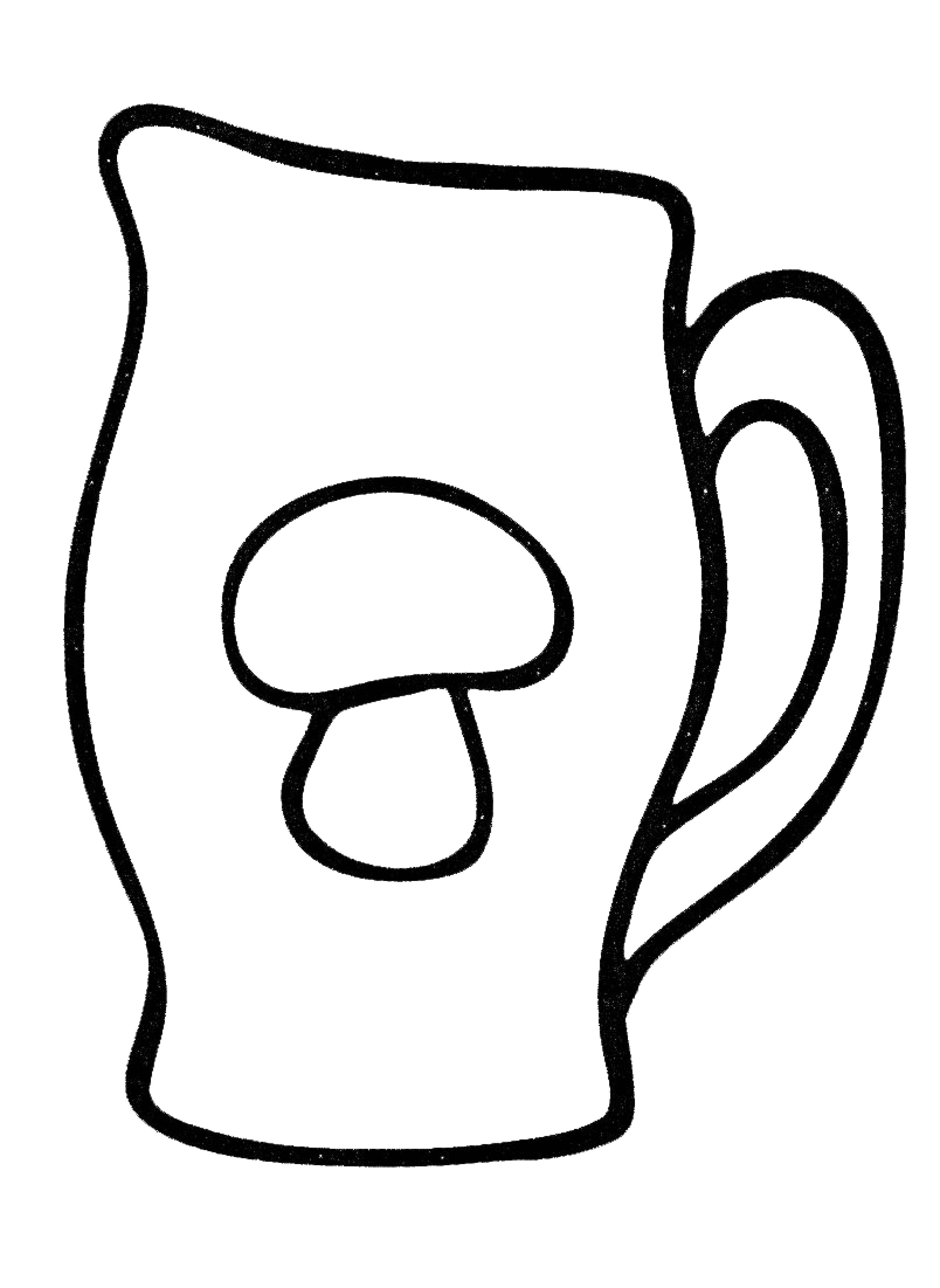 Coloring Pitcher. Category coloring. Tags:  jug, vase.