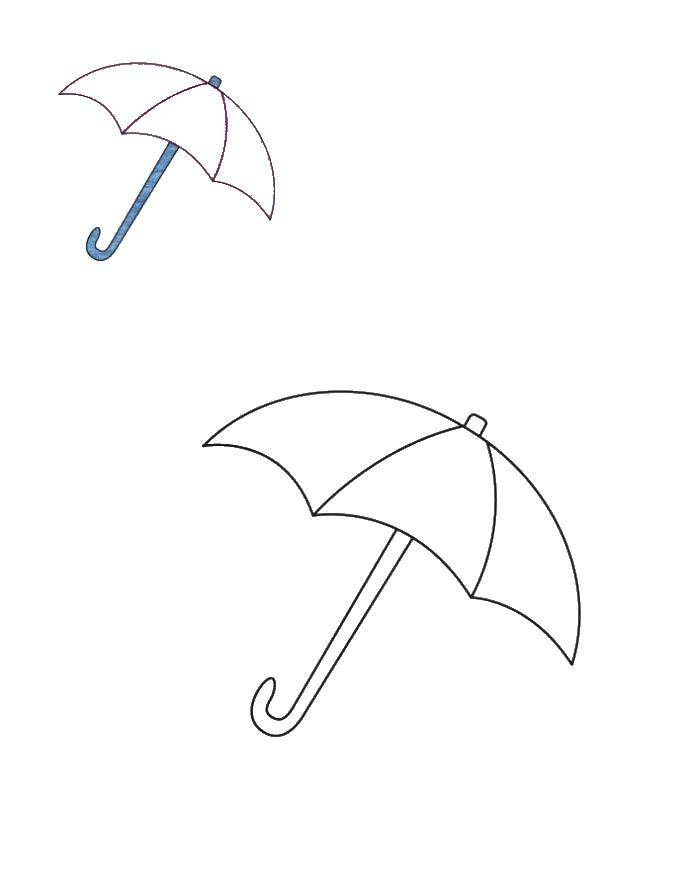 Coloring Umbrella. Category weather. Tags:  umbrella.