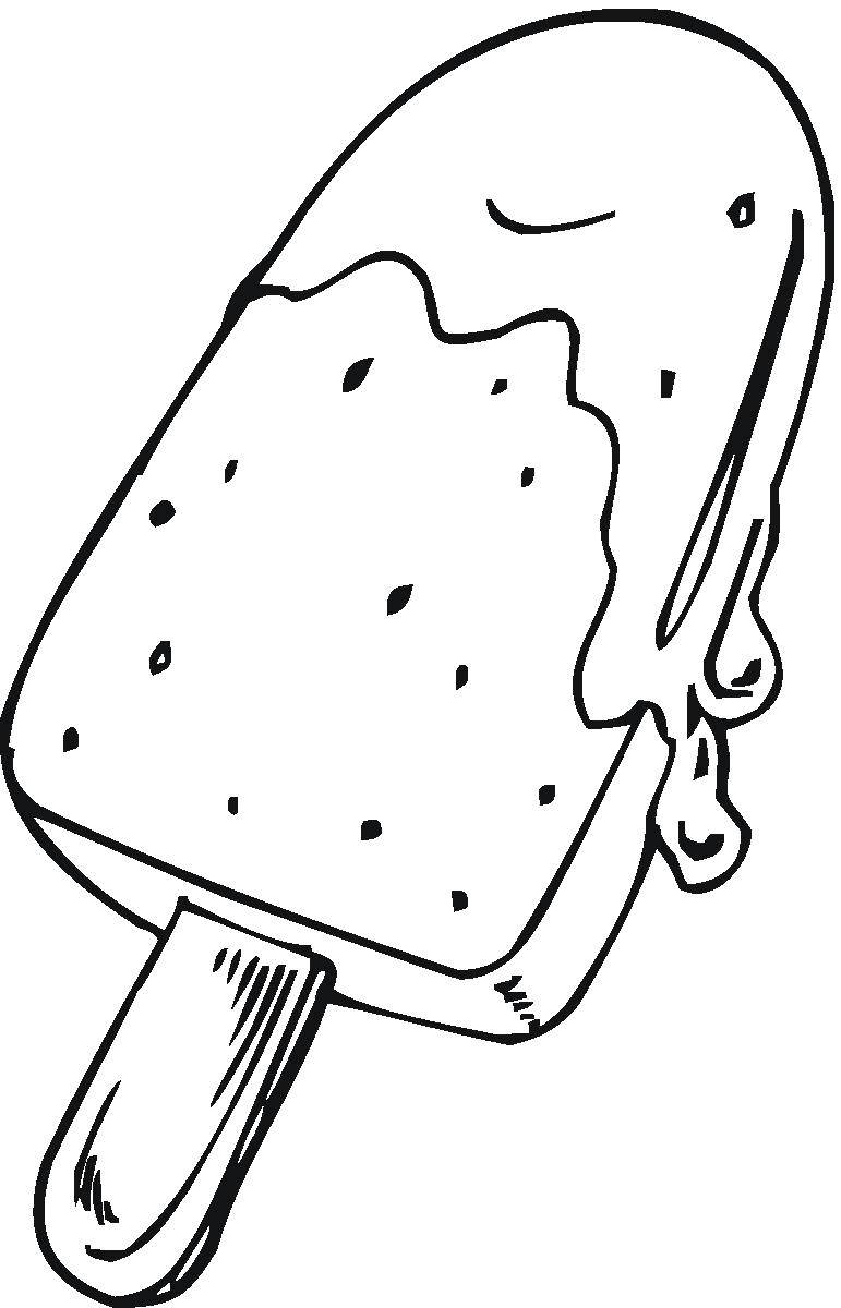 Название: Раскраска Мороженое на палочке. Категория: мороженое. Теги: мороженое.