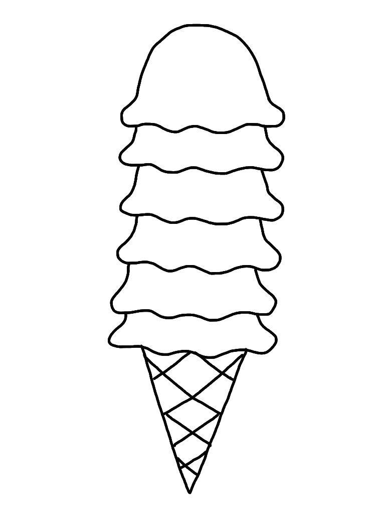 Название: Раскраска Шариковое мороженое. Категория: мороженое. Теги: мороженое, шариковое мороженое.