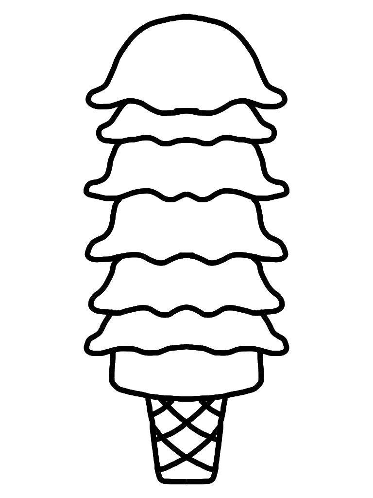 Coloring Ball ice cream. Category ice cream. Tags:  ice cream, ball ice cream.
