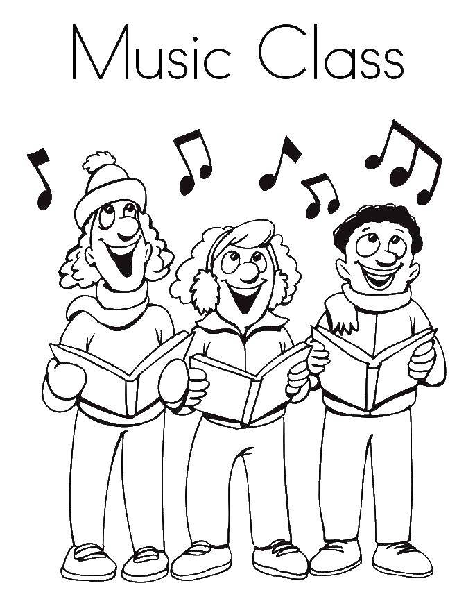 Coloring Choir. Category Music. Tags:  choir, singing, music.