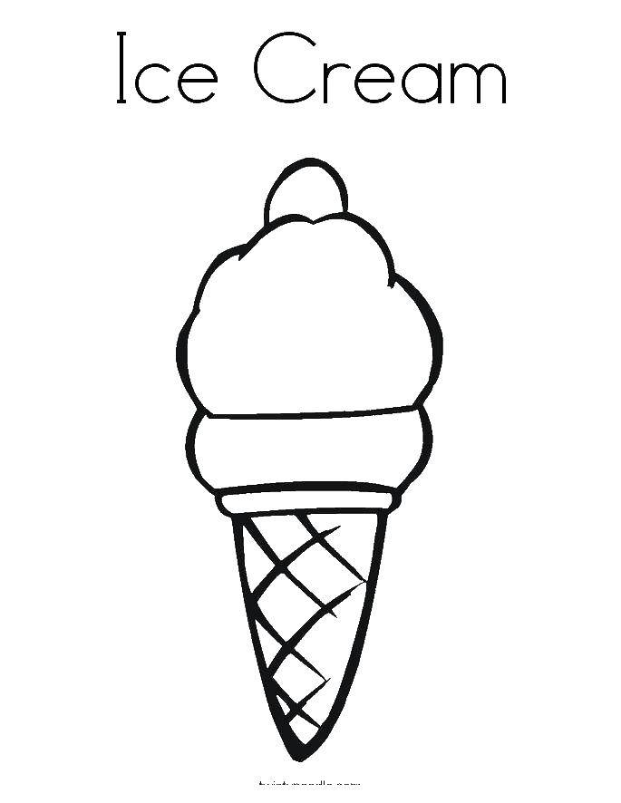 Название: Раскраска Мороженое. Категория: мороженое. Теги: мороженое.