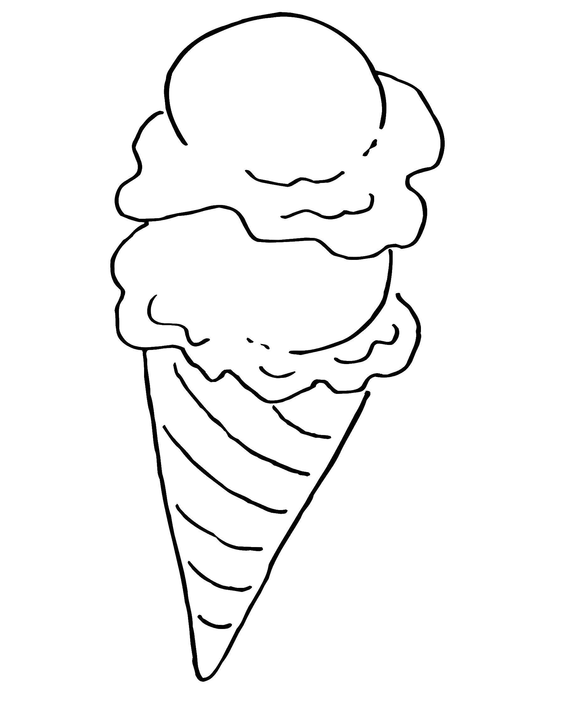 Название: Раскраска Мороженое. Категория: мороженое. Теги: мороженое, шариковое мороженое.