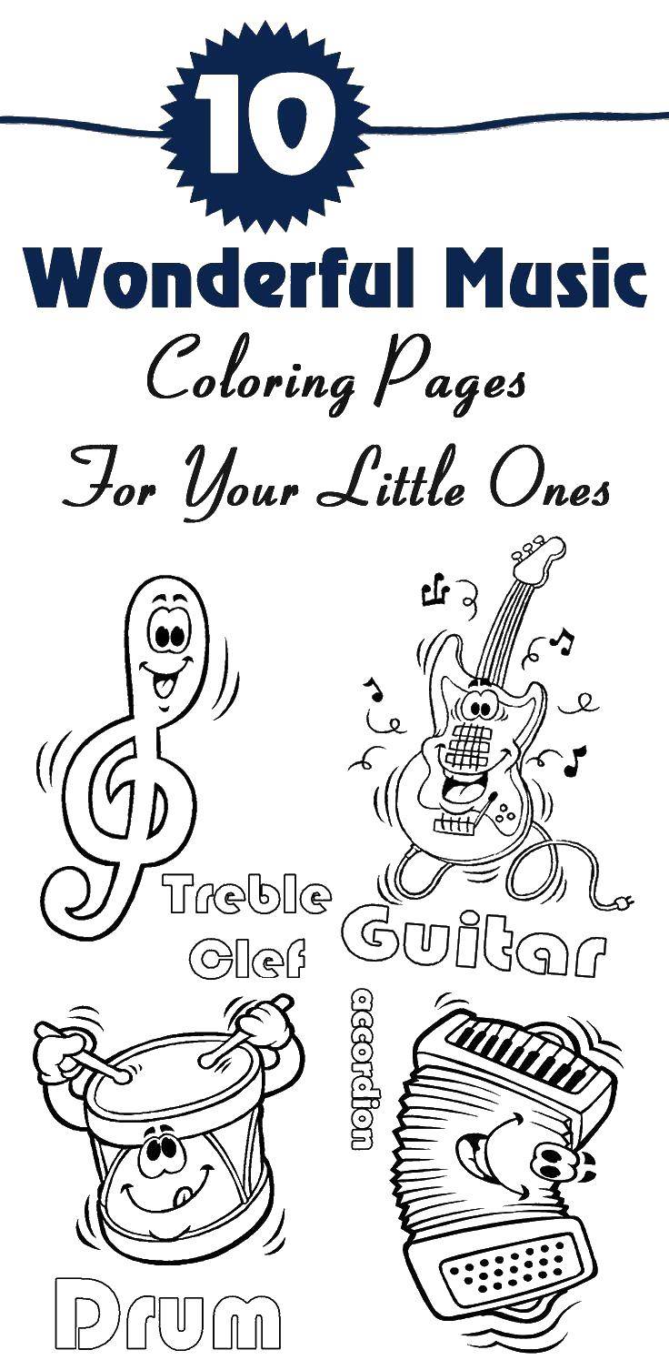 Coloring Musical instruments. Category musical instruments . Tags:  musical instruments .