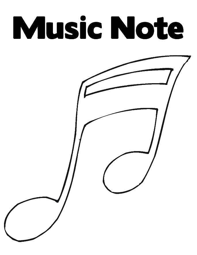 Название: Раскраска Музыкальные ноты. Категория: Музыка. Теги: музыка, ноты.