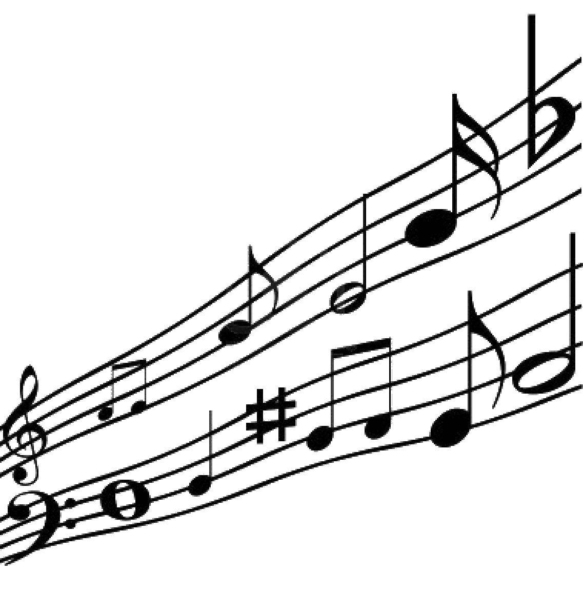 Название: Раскраска Музыкальные ноты. Категория: Музыка. Теги: музыка, ноты.