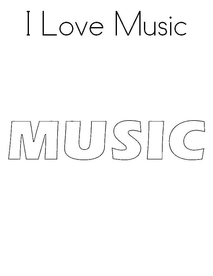 Coloring Inscription music. Category Music. Tags:  lettering, music.