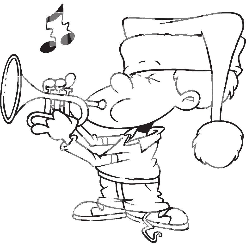 Coloring Boy plays the trumpet. Category Music. Tags:  boy, pipe, music.