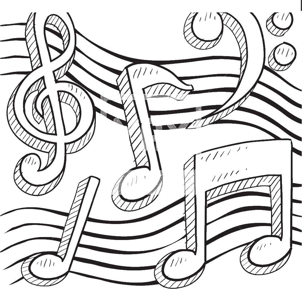 Coloring Musical notes. Category Music. Tags:  music, notes.