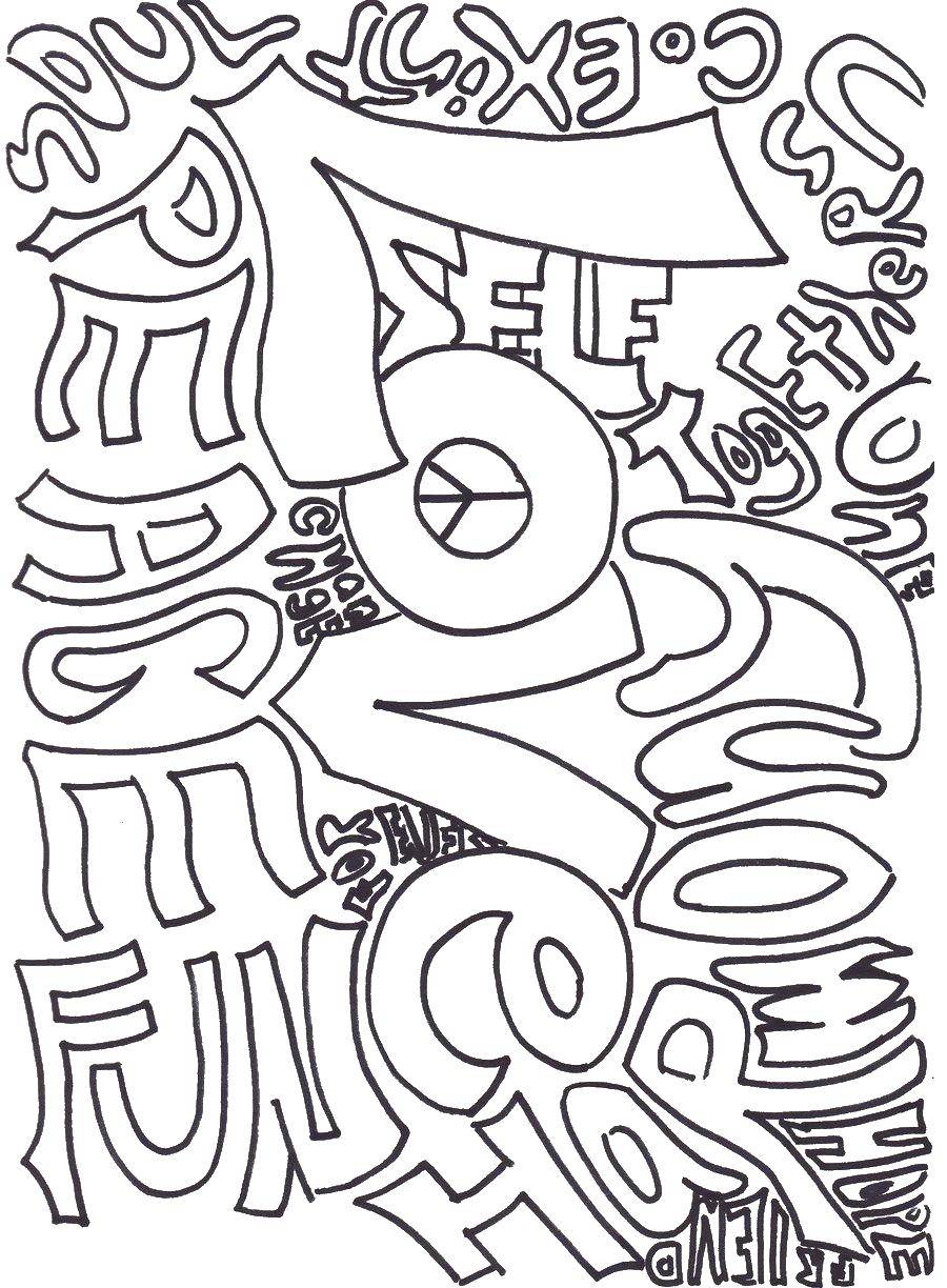 Coloring Labels. Category coloring. Tags:  lettering, music.