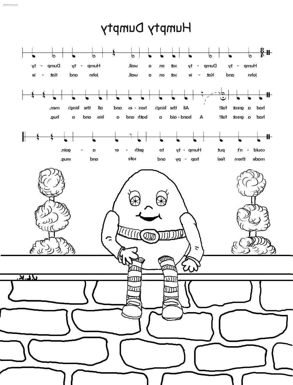 Coloring Humpty Baltay. Category Music. Tags:  Humpty Baltay, music, song.