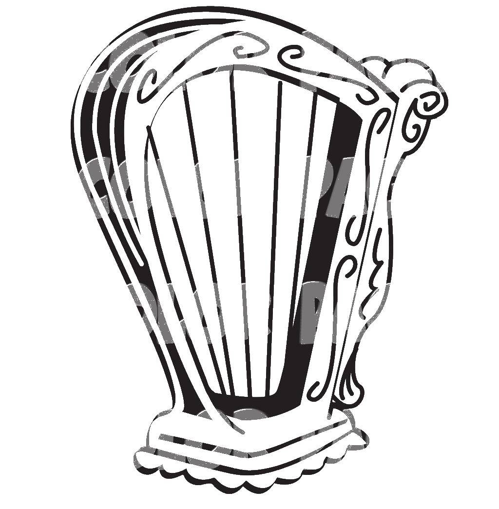Coloring Harp. Category musical instruments . Tags:  harp .