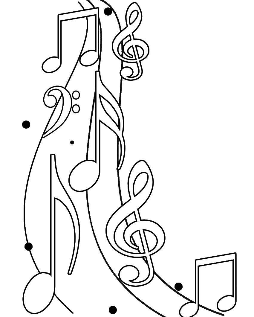 Coloring Notes. Category Music. Tags:  Music, instrument, musician, note.