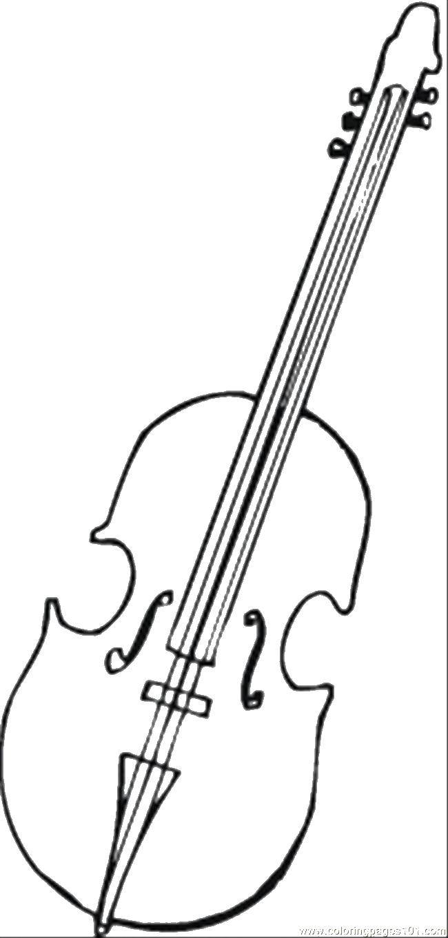 Coloring Cello. Category musical instruments . Tags:  cello, musical instruments.