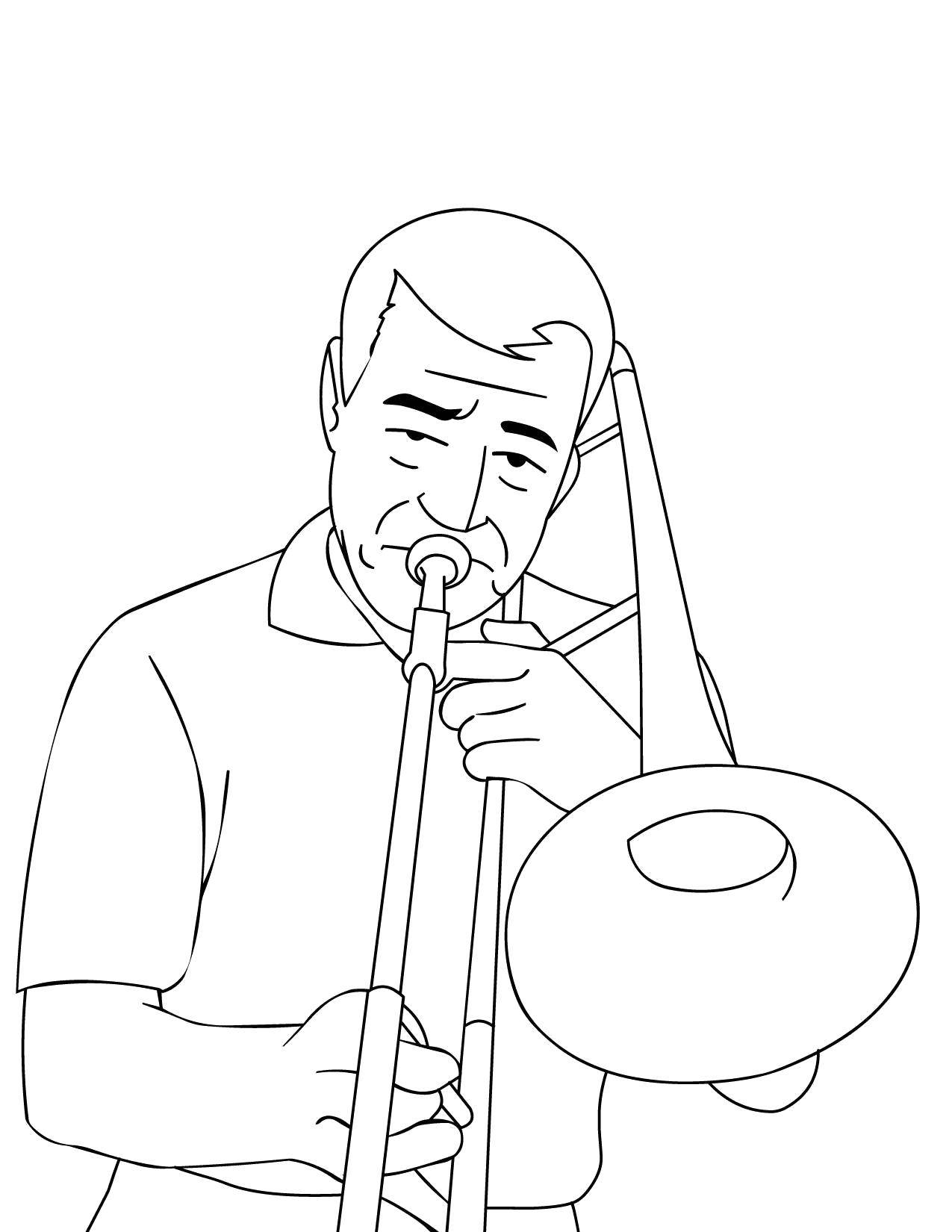 Coloring Musician. Category Music. Tags:  Music, instrument, musician, note.