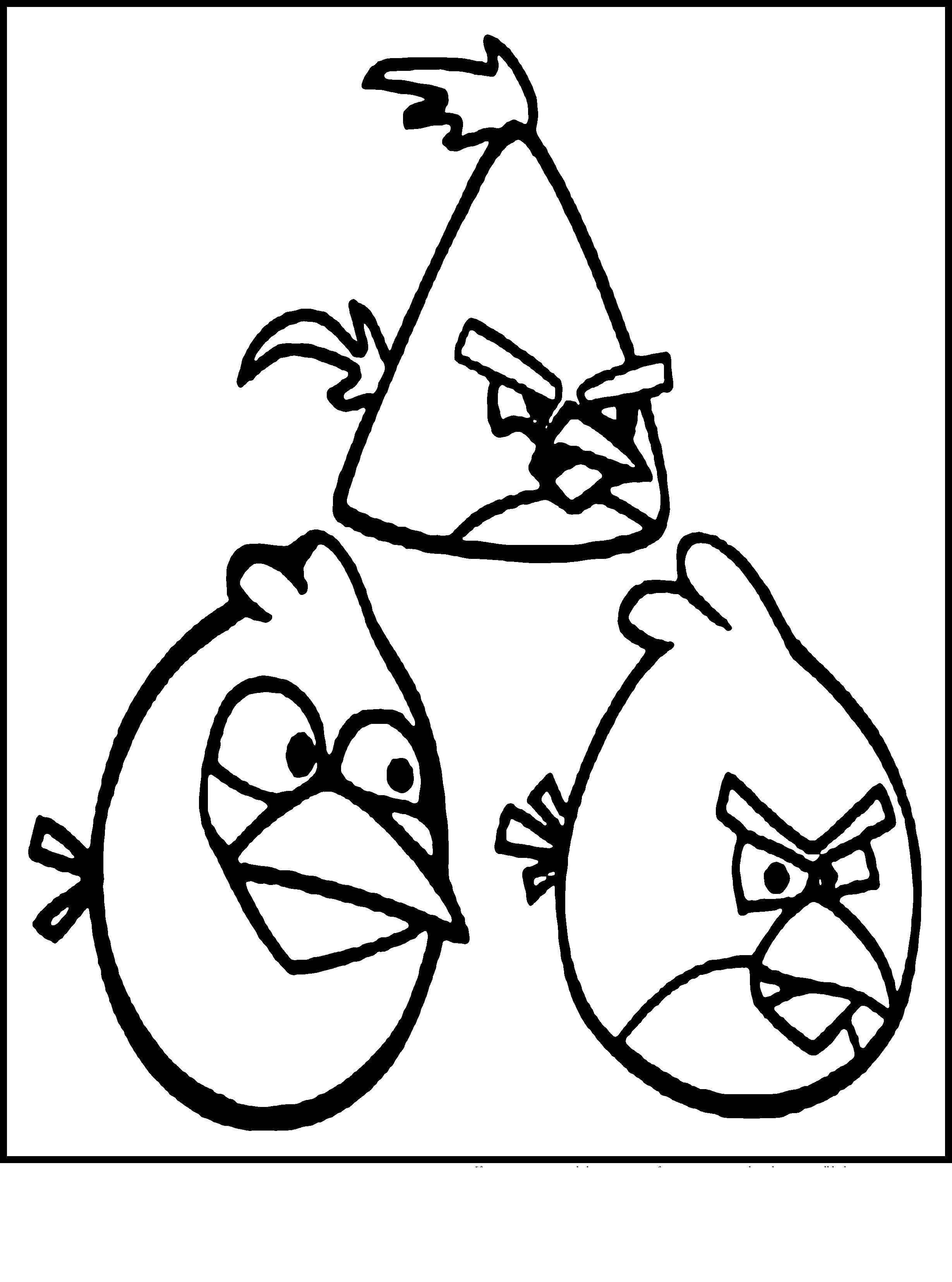 Название: Раскраска Птички из angry birds . Категория: Персонаж из игры. Теги: Игры, Angry Birds .