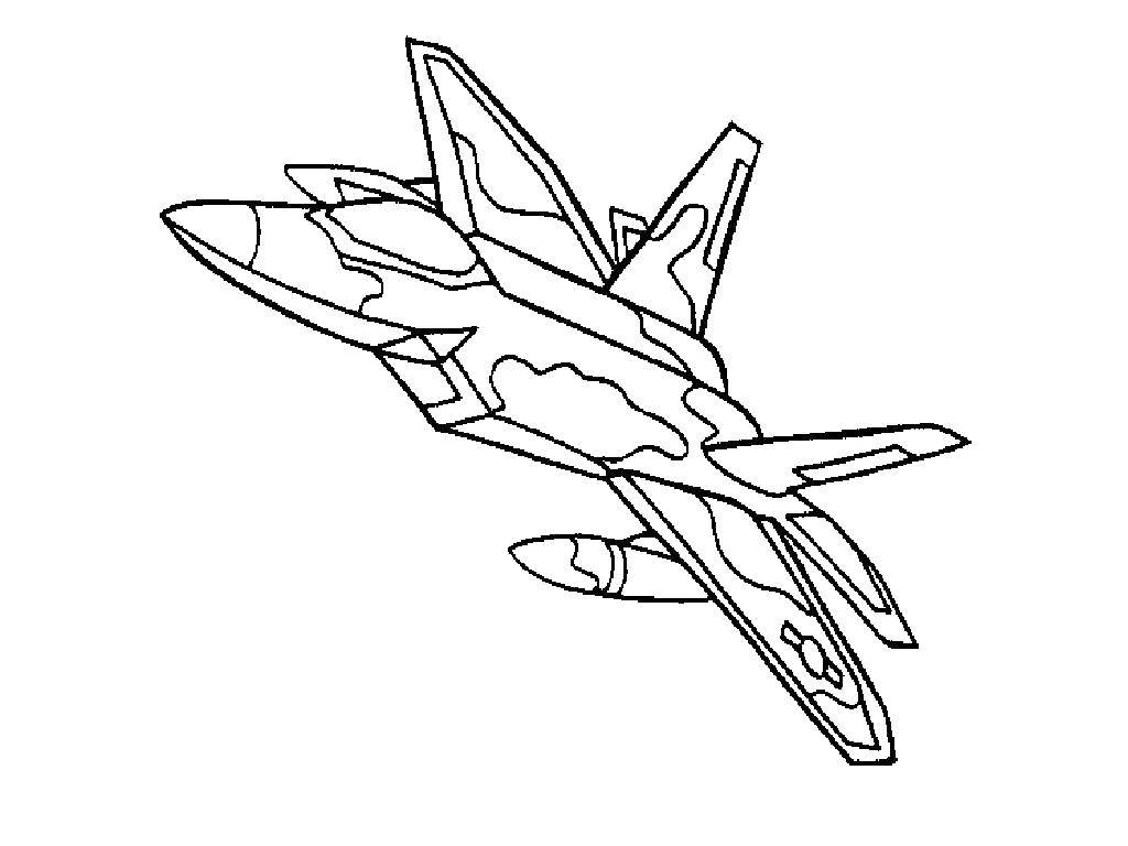 Название: Раскраска Самолёт истребитель. Категория: Самолеты. Теги: Самолёт, истребитель.