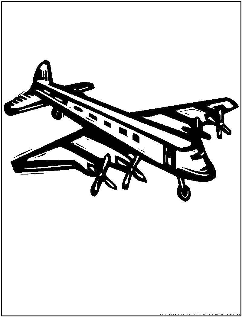 Название: Раскраска Большой самолёт. Категория: Самолеты. Теги: Самолёт.