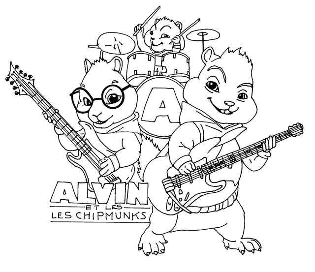 Coloring Alvin and the chipmunks. Category cartoons. Tags:  Cartoon character.