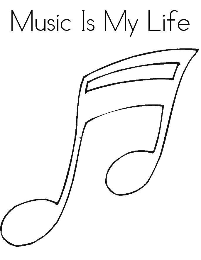 Coloring Music is my life. Category Music. Tags:  Music, instrument, musician, note.
