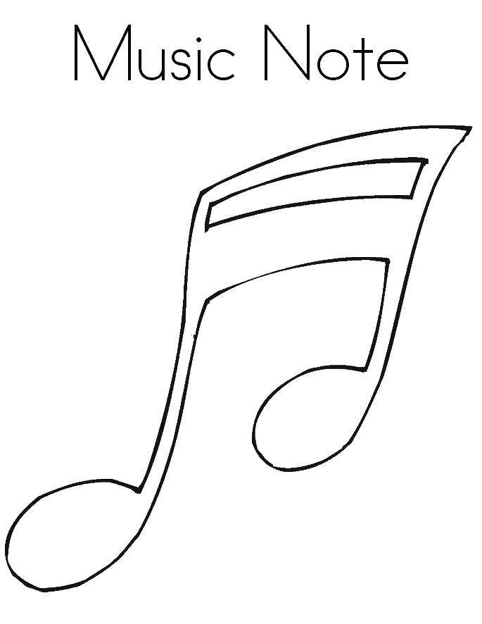 Coloring Musical note. Category English. Tags:  English.