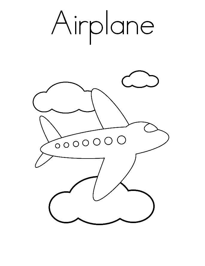 Название: Раскраска Пассажирский самолёт. Категория: Самолеты. Теги: Самолёт.