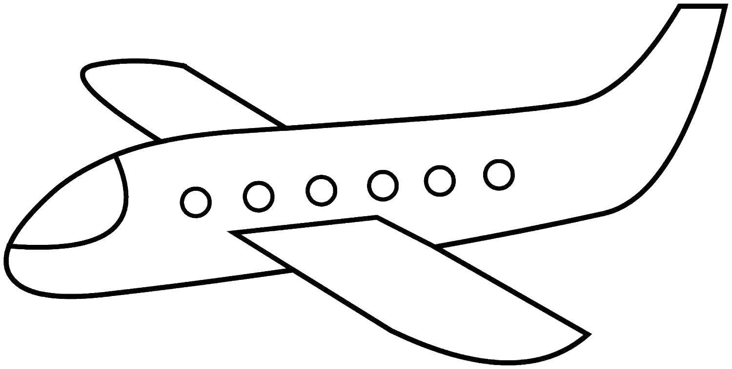 Самолетик, воздушный змей для раскраски
