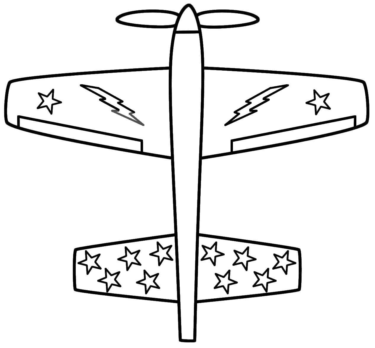Coloring Beautiful airplane. Category The planes. Tags:  Plane.