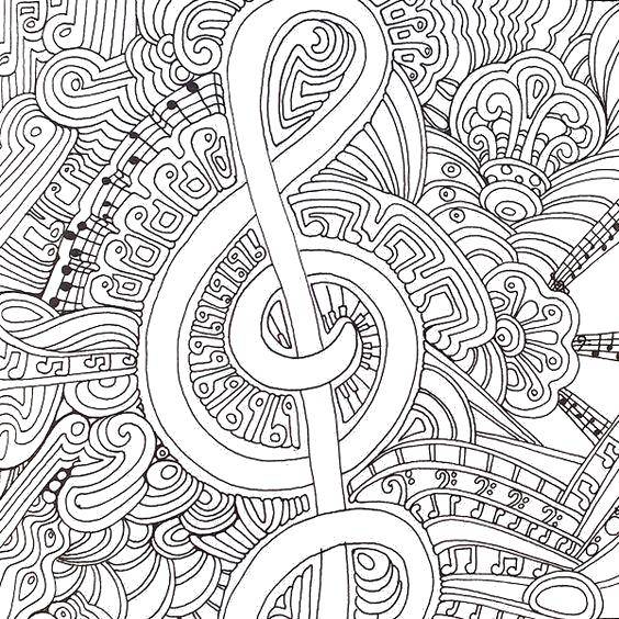 Coloring Musical pattern. Category pattern . Tags:  Patterns, geometric.