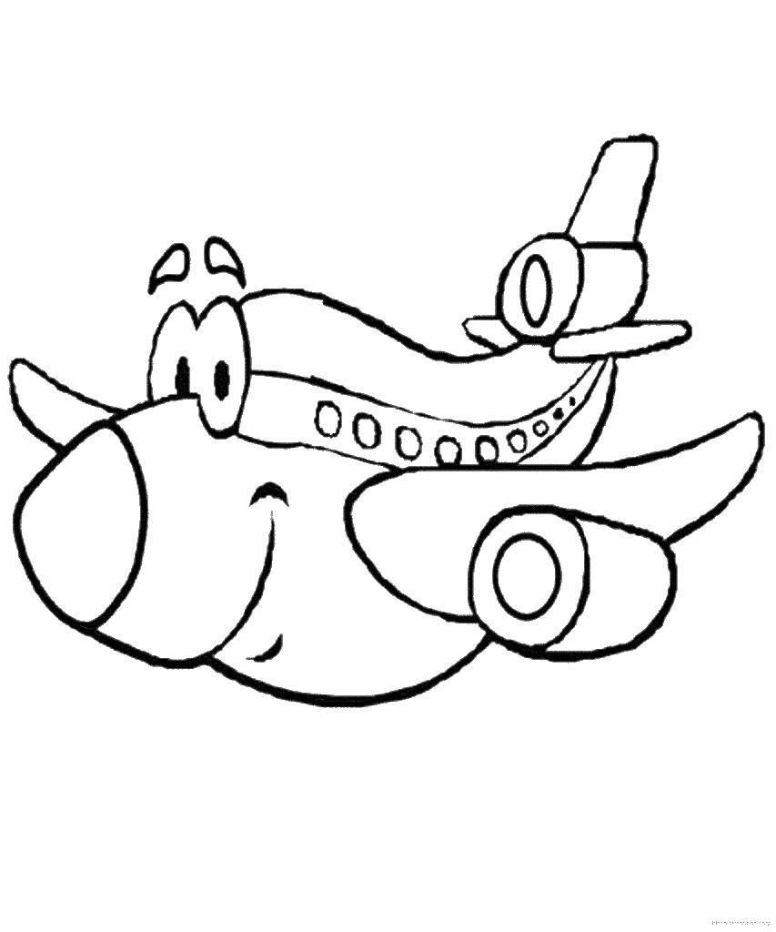 Coloring Airplane. Category coloring for little ones. Tags:  Plane.