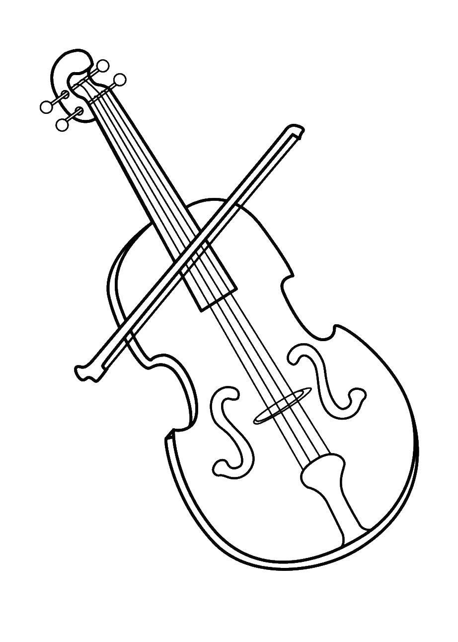 Название: Раскраска Виолончель. Категория: Музыка. Теги: Музыка, инструмент, музыкант, ноты.