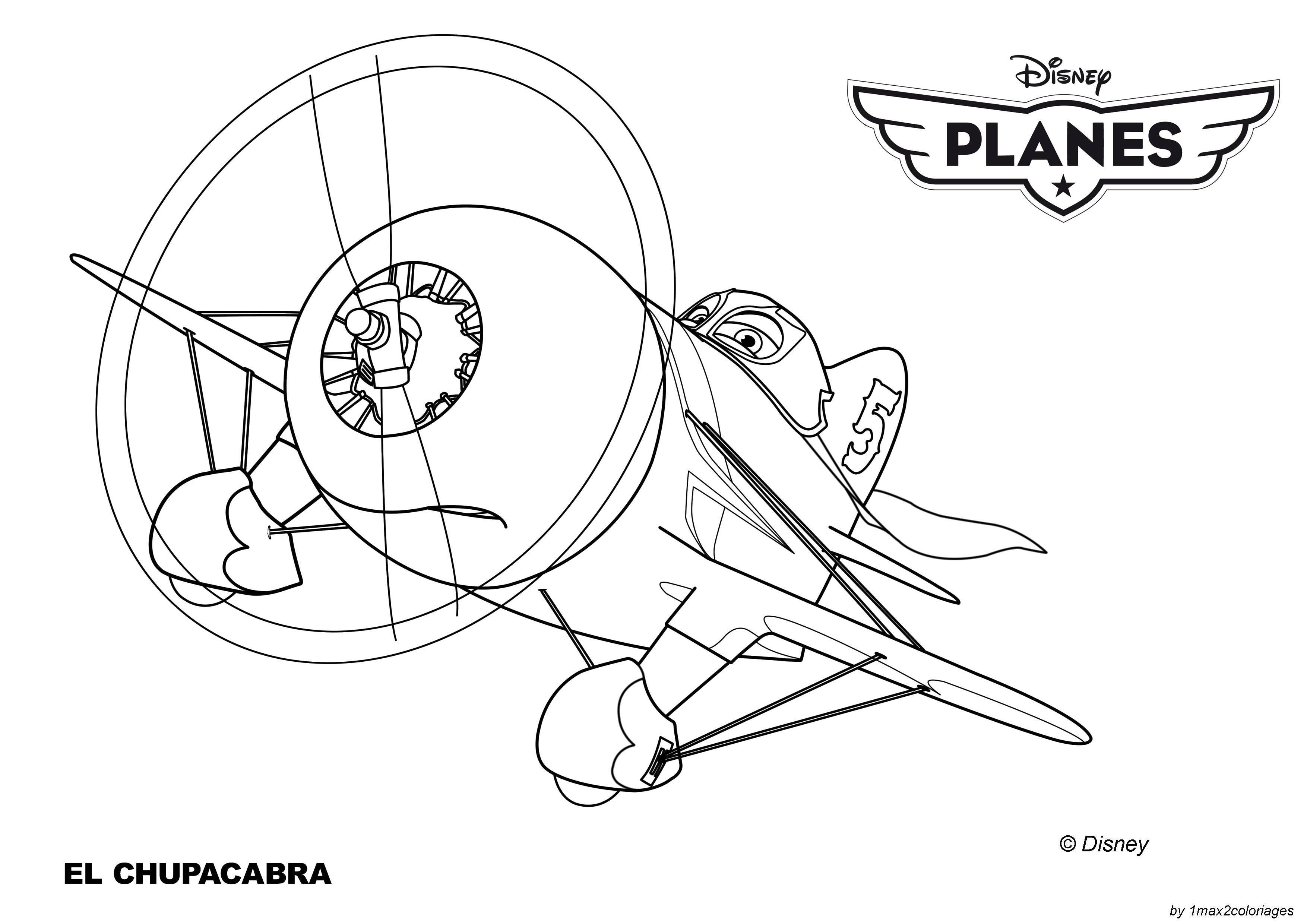 Coloring El Chupacabra. Category The planes. Tags:  Cartoon character.