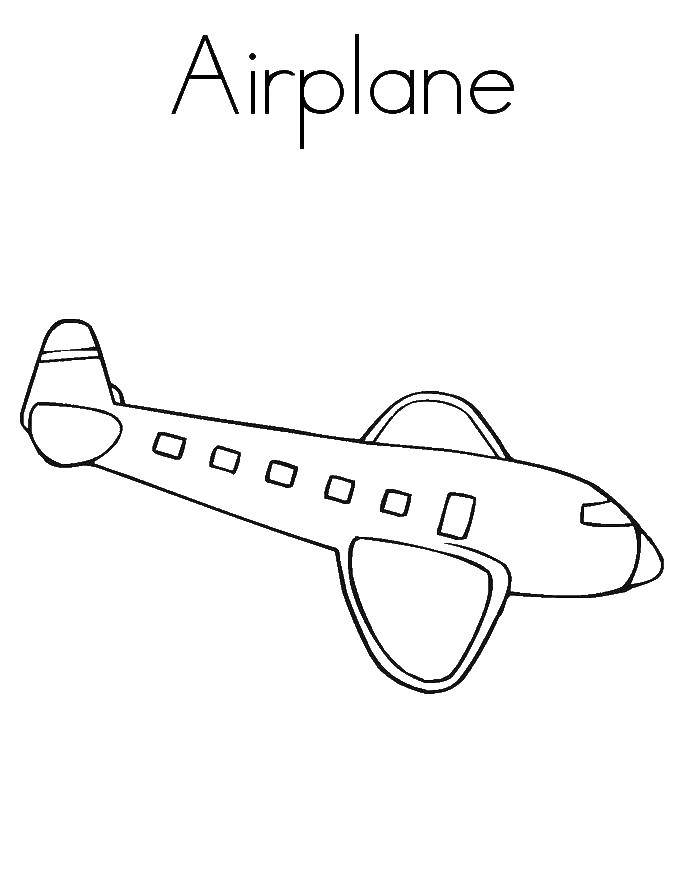 Название: Раскраска Самолет. Категория: Самолеты. Теги: самолет.