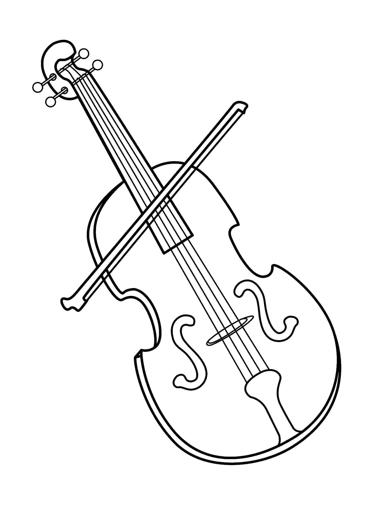 Coloring Cello. Category Musical instrument. Tags:  cello, musical instruments.