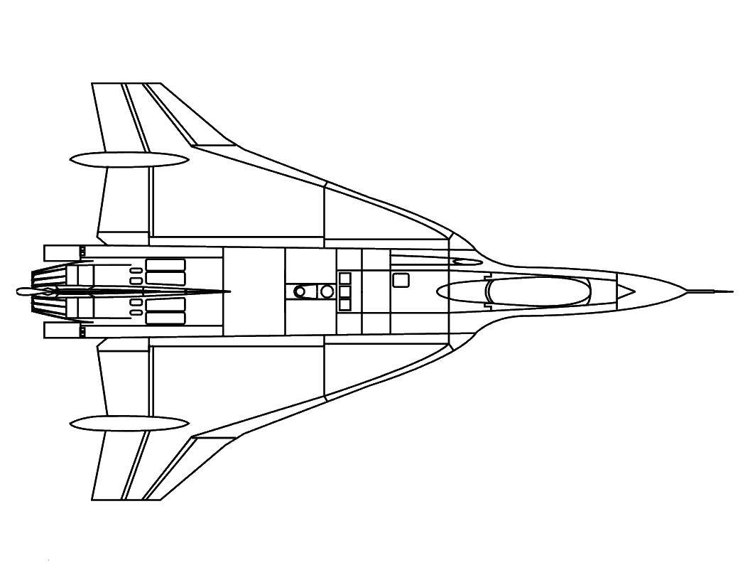 Coloring Fighter. Category The planes. Tags:  fighter plane.