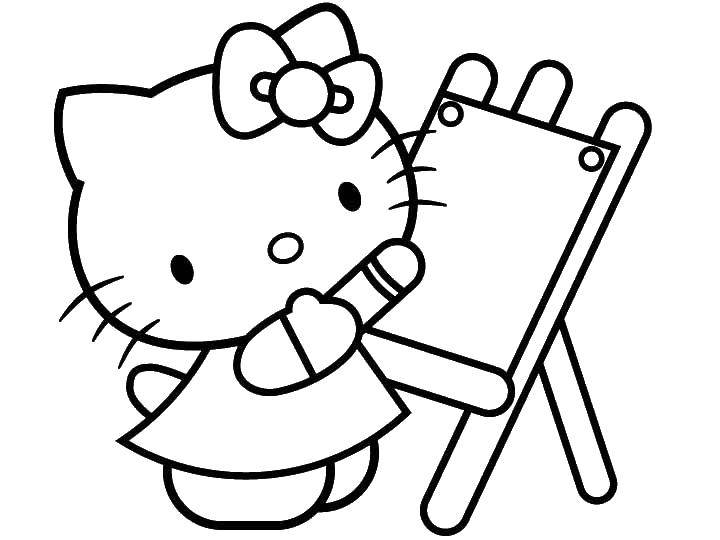 Coloring Kitty draws. Category kitty . Tags:  kitty .
